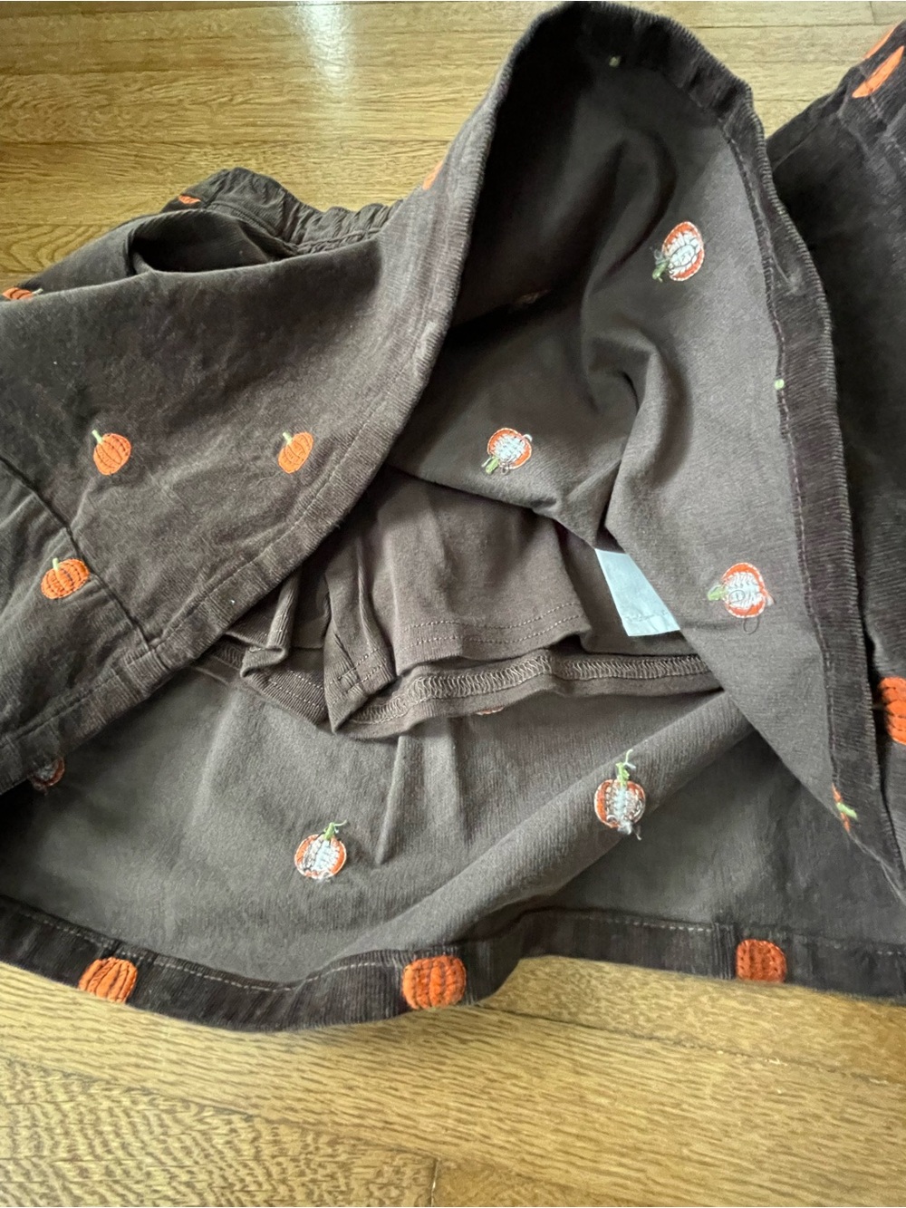 NWT Gymboree Pumpkin SKORT girls 6 or 8 brown skirt w shorts brown MATCH??? - Picture 4 of 6